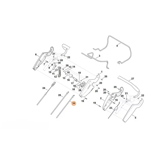 STIHL   Cięgno gazu 6375 180 1130